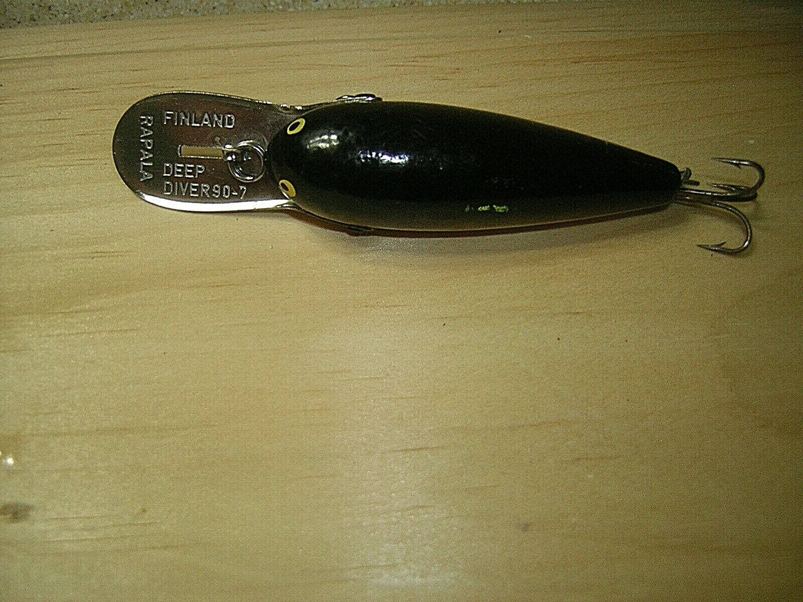 VINTAGE Rapala Finland Deep Diver 90-7 Wood Crankbait Fishing Lure