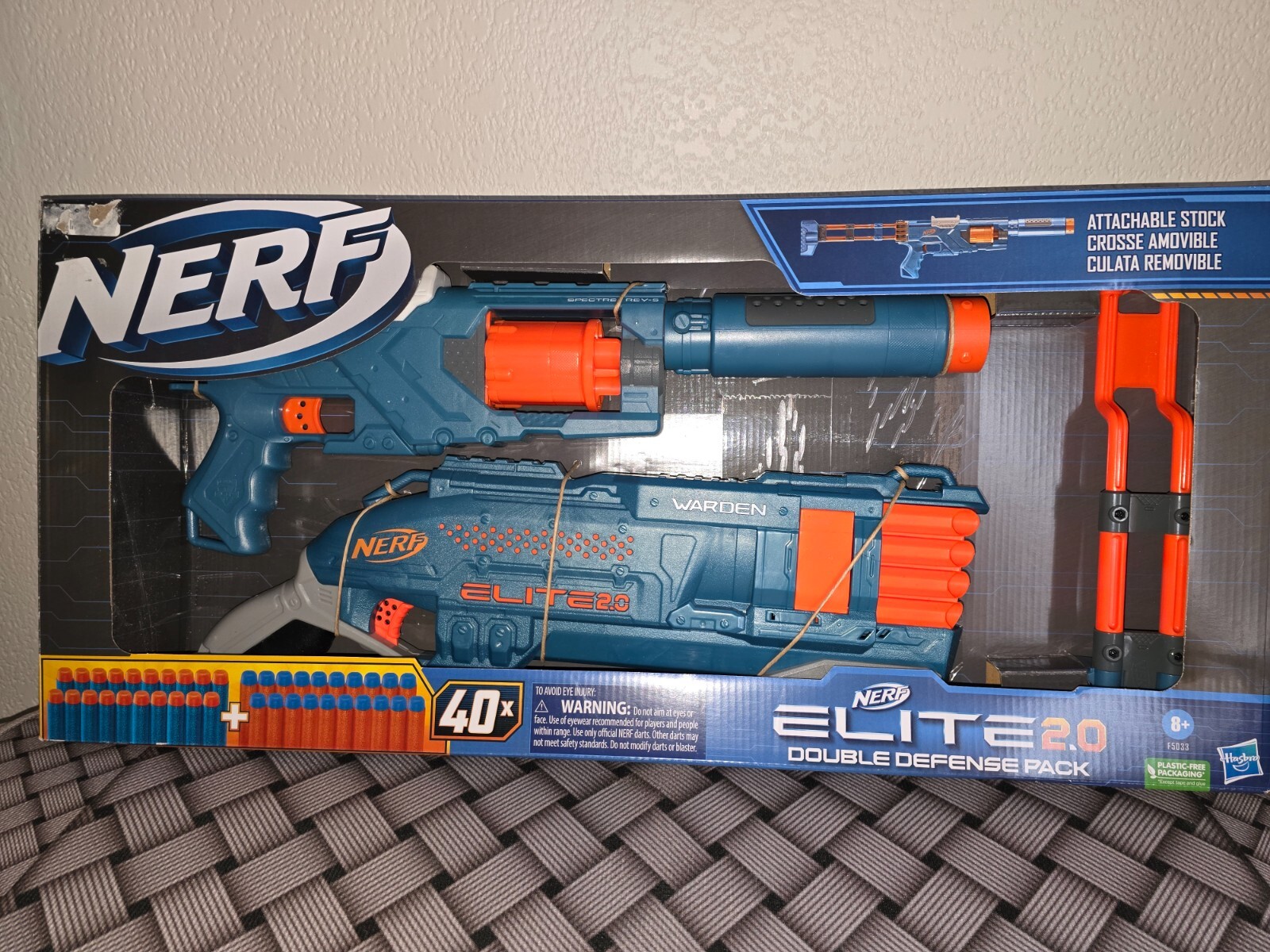 Nerf Elite 2.0 Double Defense Gun Pack Blasters and Darts Strike