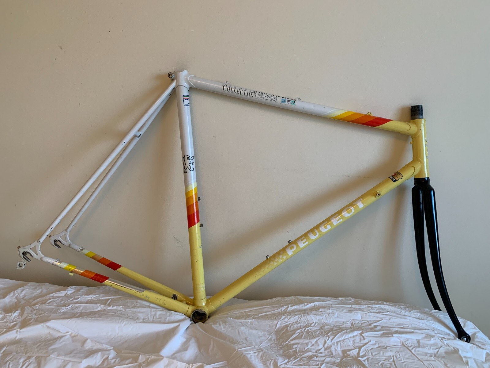 1987 PEUGEOT PZ-14 Triathlon COLUMBUS Steel FRAME - 56 cm - RARE
