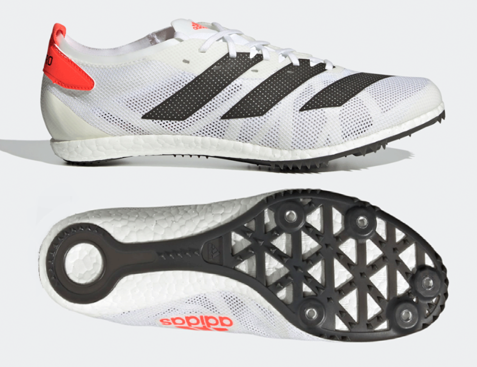 NEW Adidas Adizero Avanti Tokyo Shoes, Cloud White/Black/Solar Red