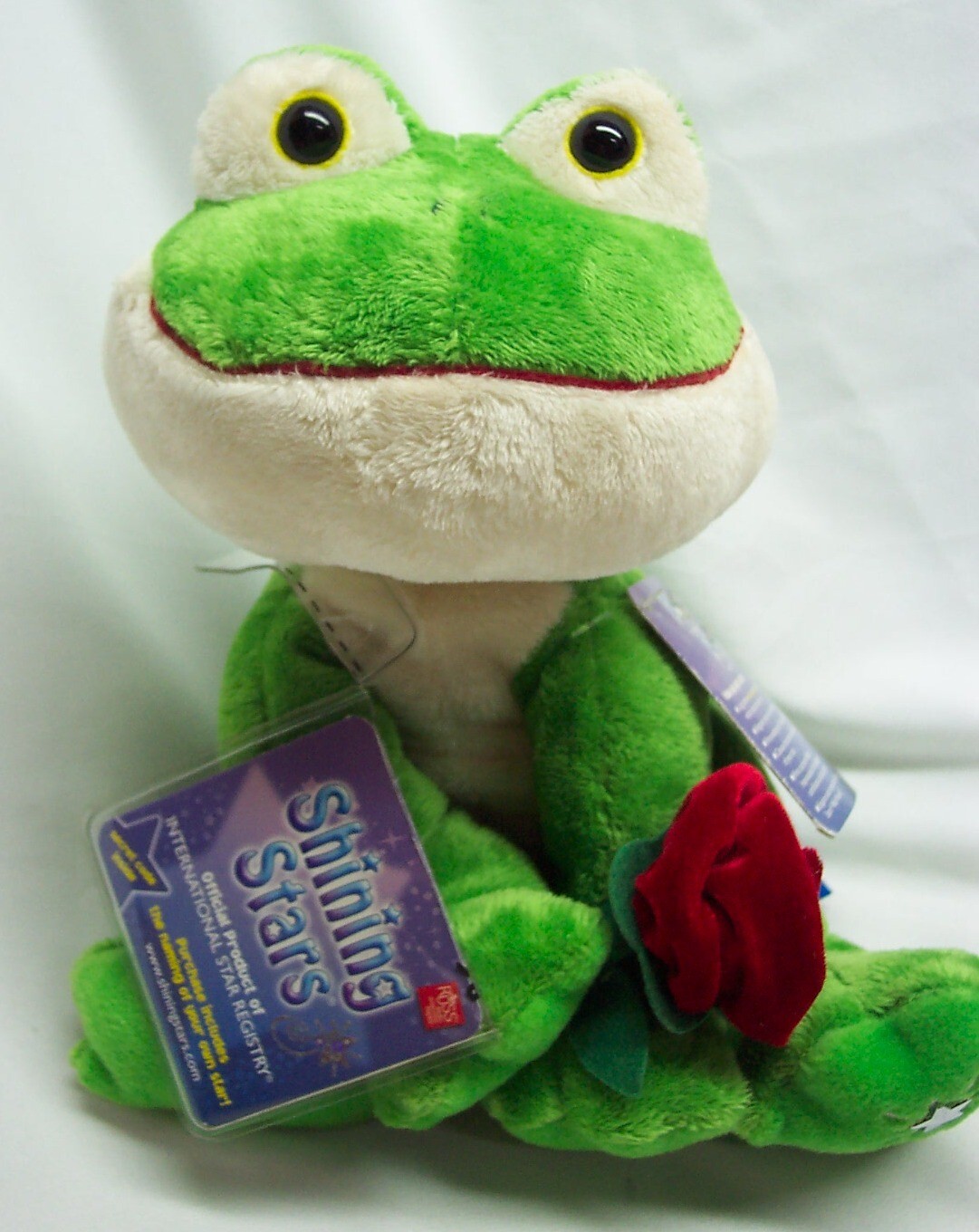 RUSS Shining Stars GREEN FROG W/ RED ROSE 8