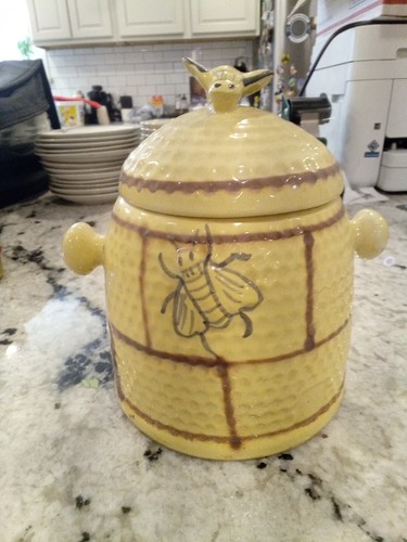 Vintage 1950s Honey Beehive Cookie Jar House of Webster Ceramic