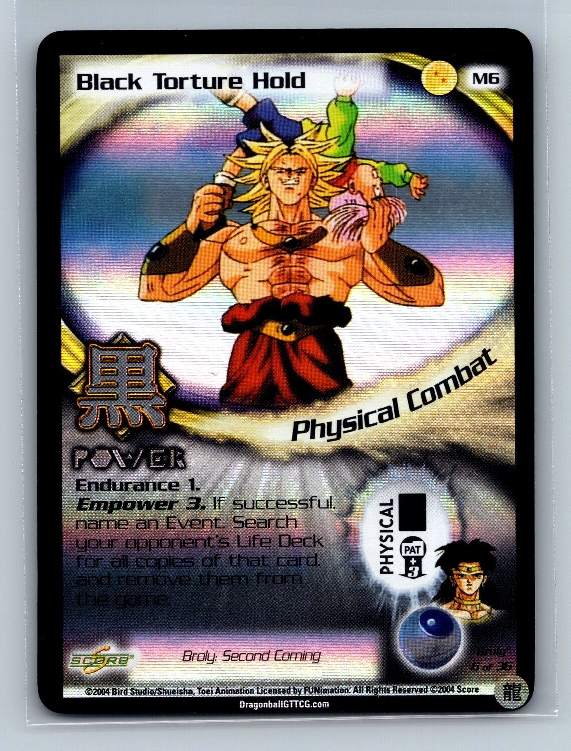 Dragon Ball Z TCG - Black Torture Hold M6 - Foil Limited - Broly