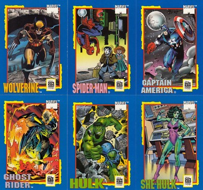 Marvel Trading Card Treats 1991 Impel Card Set of 6 Wolverine