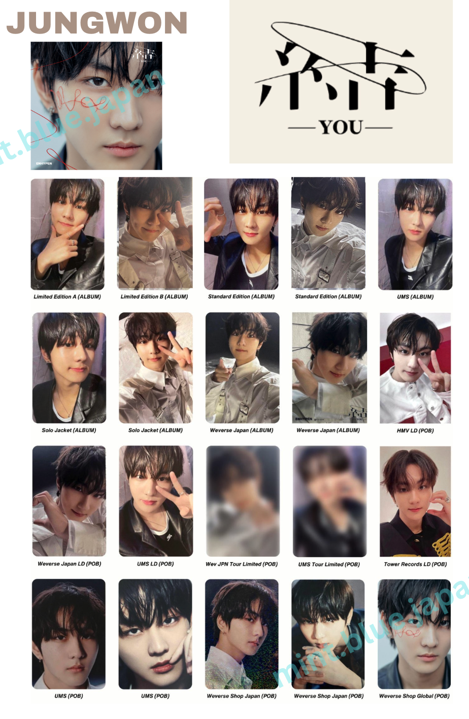 ENHYPEN JUNGWON Japan 3rd Single 