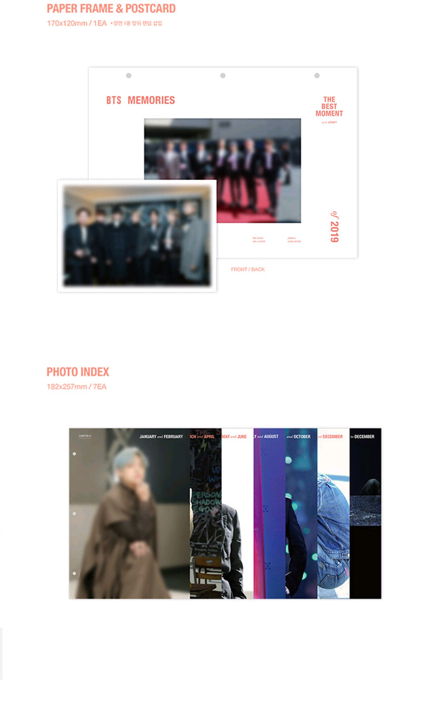 BTS MEMORIES OF 2019 DVD 6CD+2Book+Frame+2Card+7Photo+Booklet+GIFT