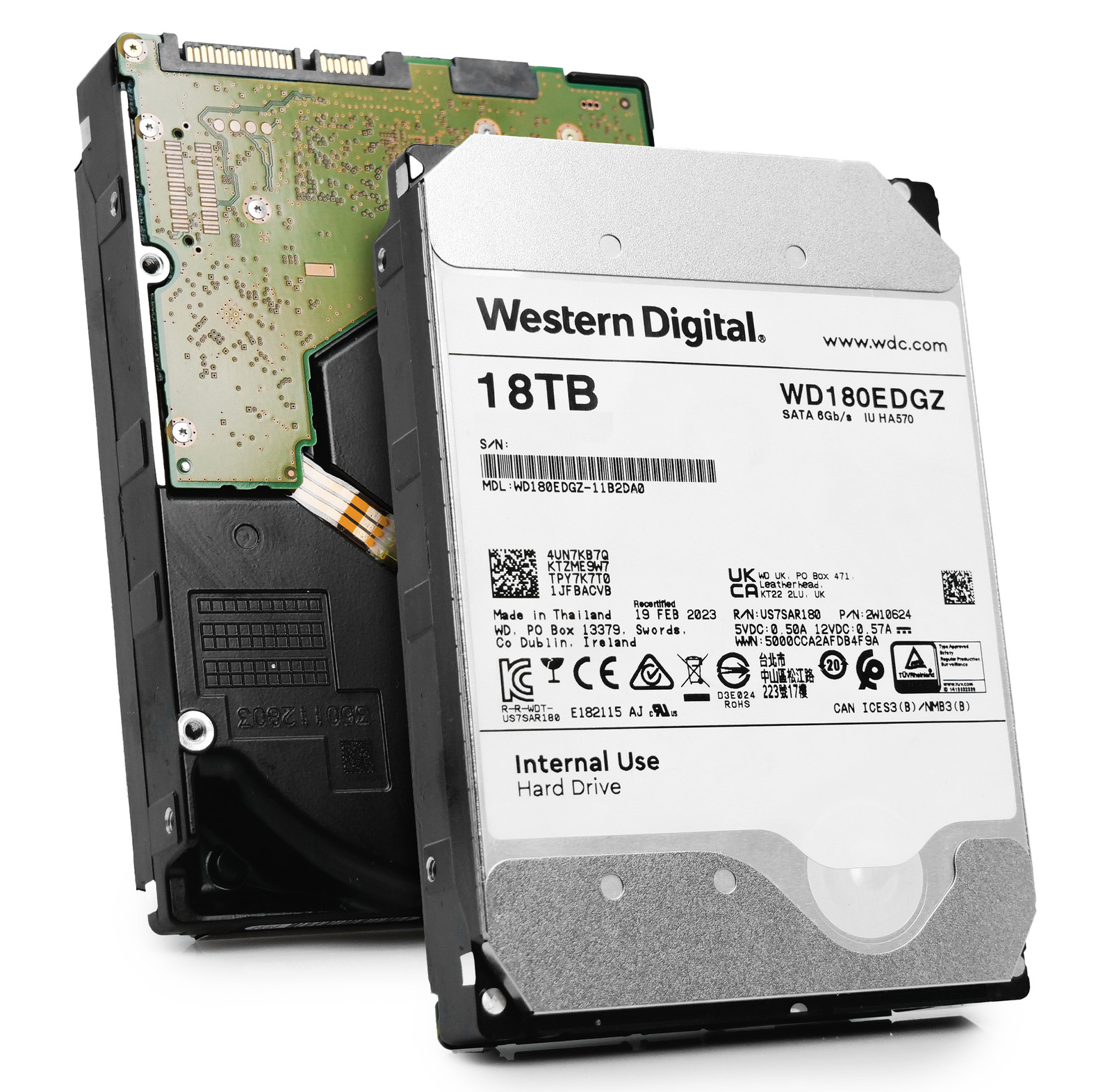 Western Digital 18TB WD180EDGZ 11B2DA0 7.2K RPM SATA 6Gb/s 512e