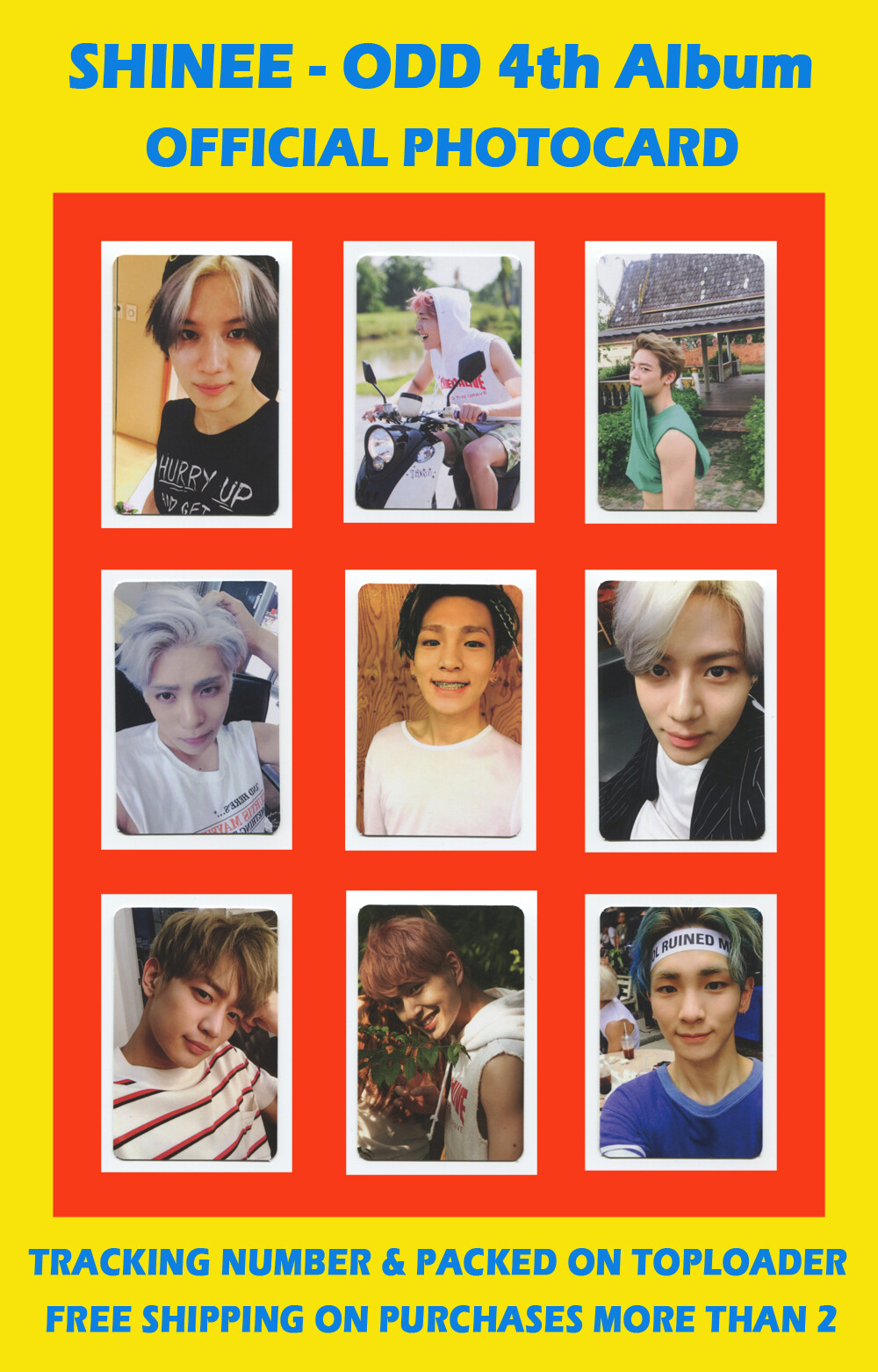 SHINEE - ODD 4th Album OFFICIAL PHOTOCARD JONGHYUN TAEMIN KEY ONEW