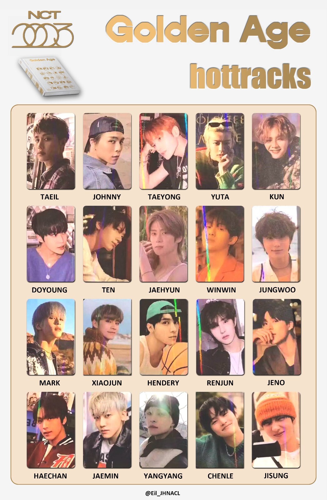 HOTTRACKS NCT 2023 Golden Age POB official photo card 127 U DREAM