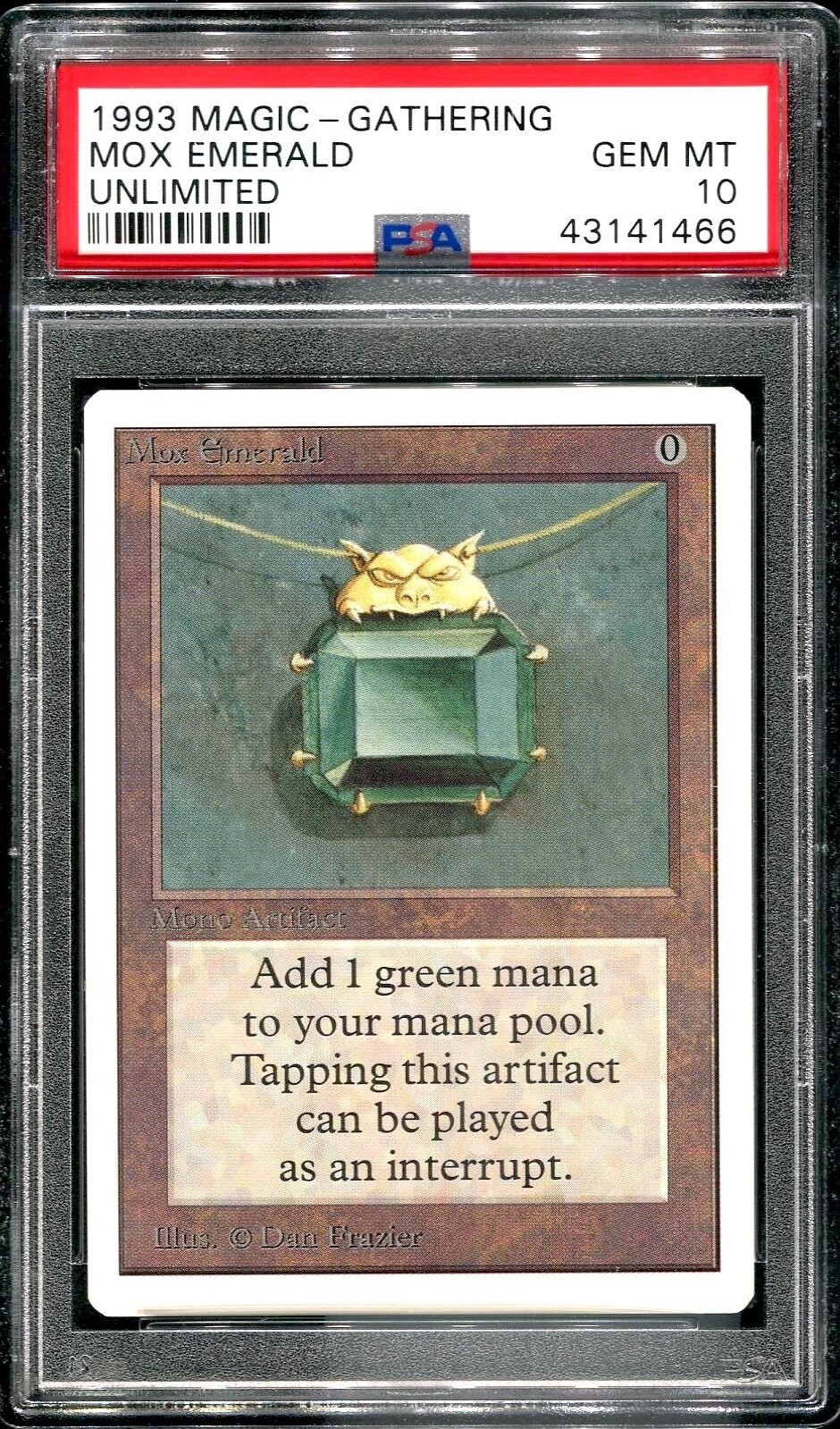 Mox Emerald Unlimited Edition PSA 10 BGS 9.5 Gem Mint MTG Magic