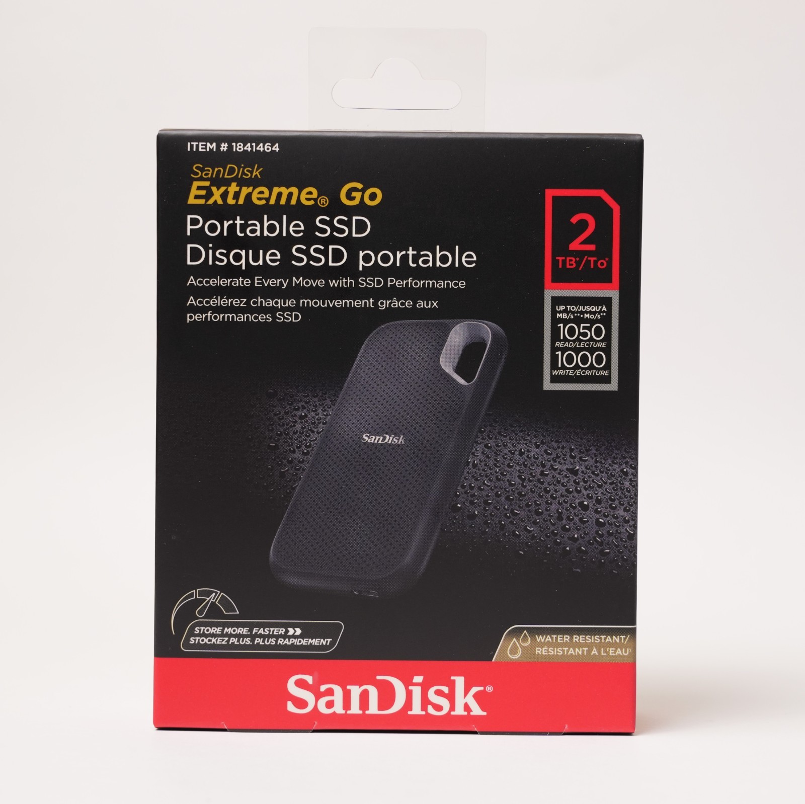 SanDisk NVMe Extreme Go Portable 2TB External SSD USB 3.2 Gen 2