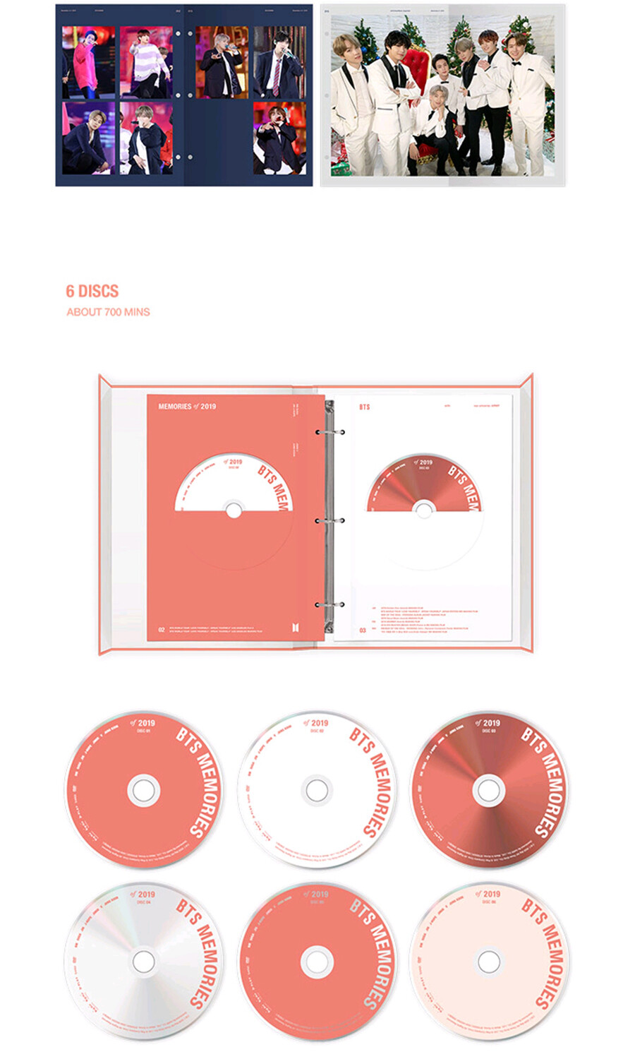 BTS MEMORIES OF 2019 DVD 6CD+2Book+Frame+2Card+7Photo+Booklet+GIFT