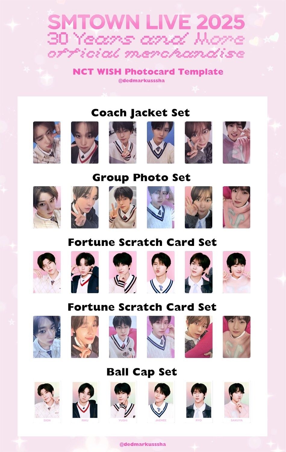 NCT WISH SM TOWN LIVE 2025 OFFICIAL MD GOODS MERCHANDISE 30 YEARS