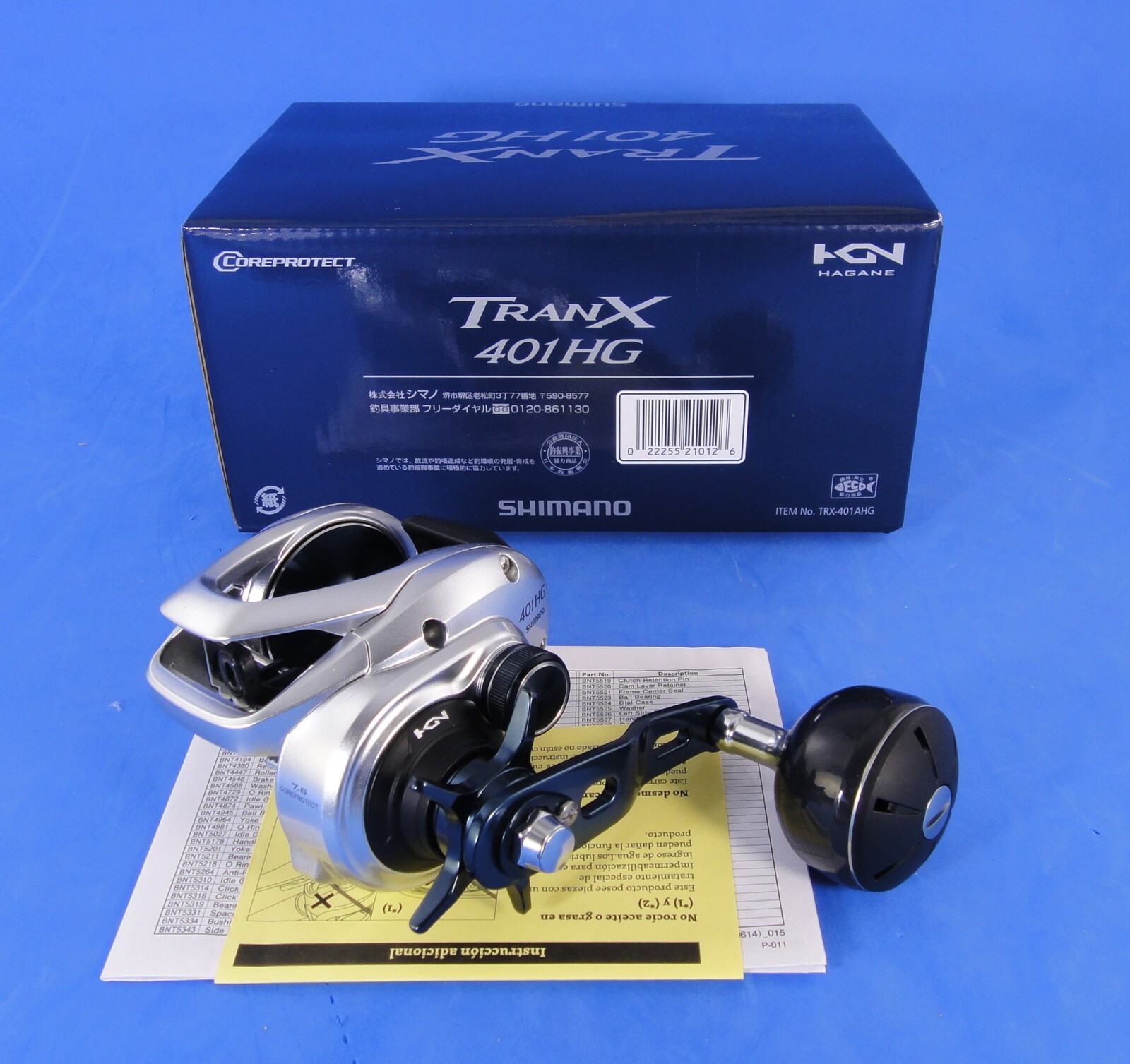 NEW IN BOX SHIMANO TRANX 401HG 401AHG LEFT HAND REEL *U.S SELLER