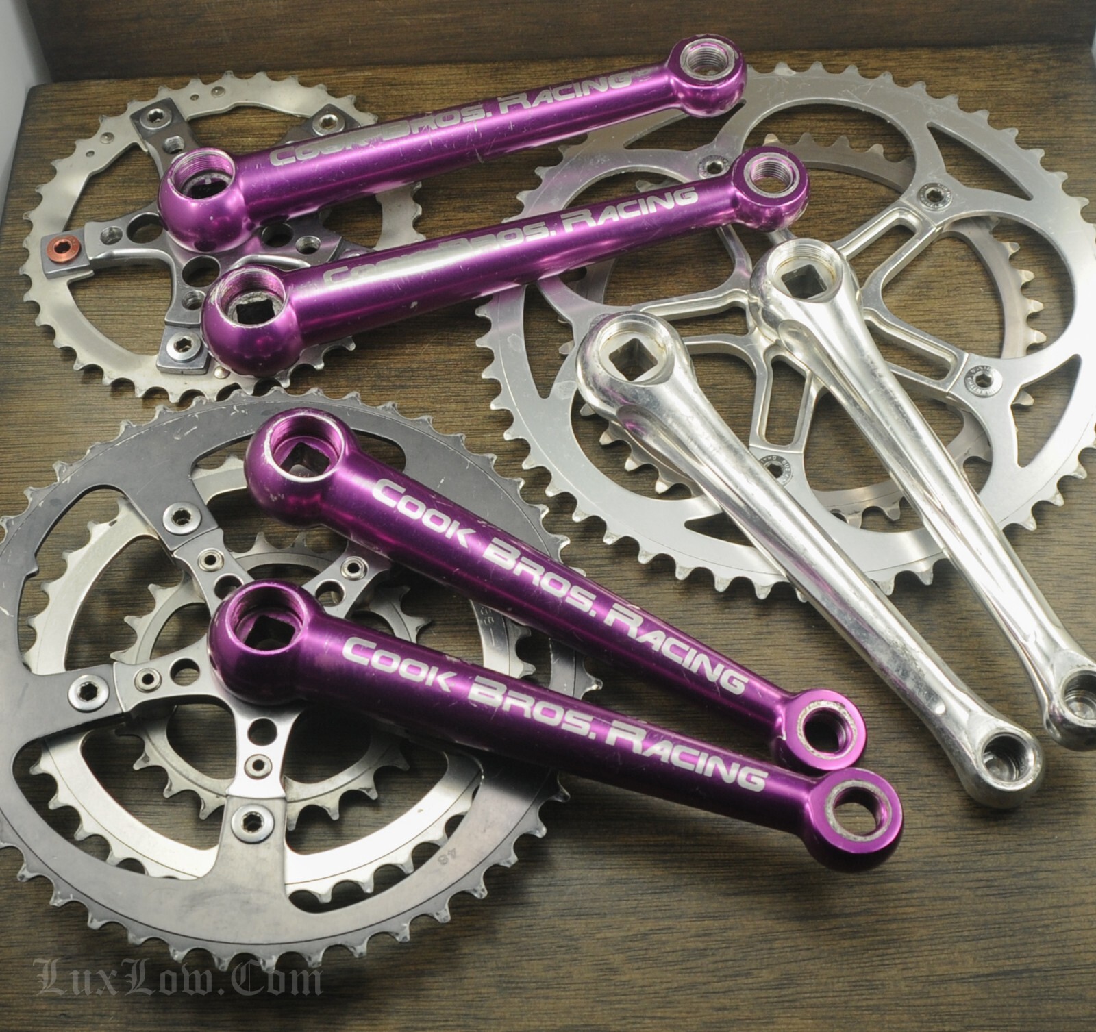 Vintage Cook Bros. Racing Mountain Bike CRANKS 175mm Purple MTB