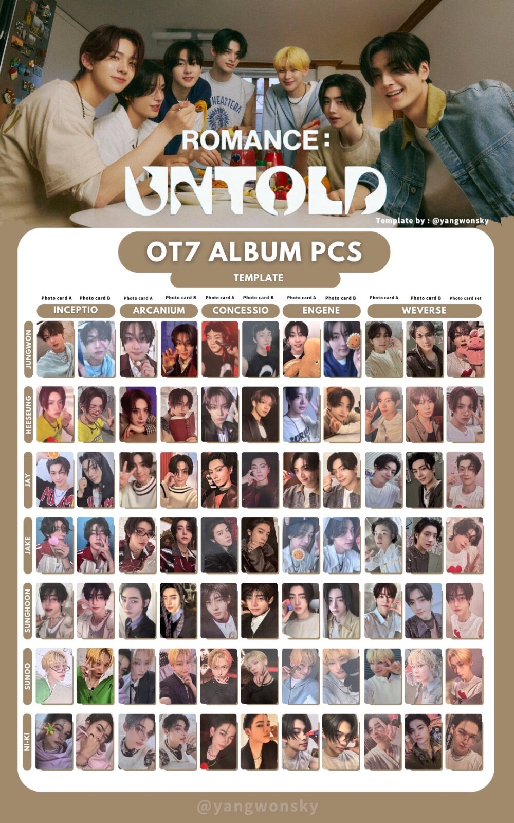 ENHYPEN ALBUM ROMANCE: UNTOLD STANDARD - WEVERSE - ENGENE