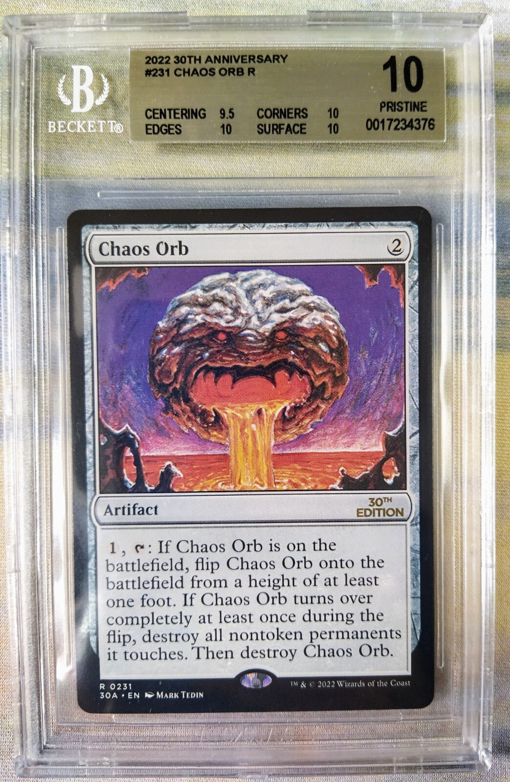 MTG Magic CHAOS ORB 30th ANNIVERSARY Edition M30 Beckett BGS 10