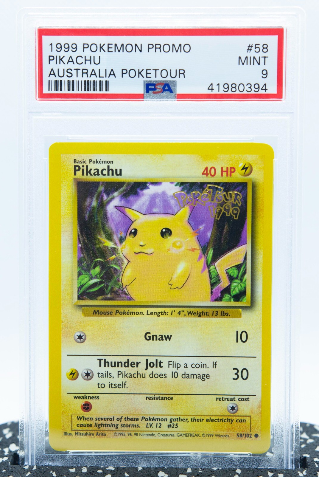 PSA 9 PIKACHU PokeTour 1999 58/102 Australian Promo - Pokemon Card