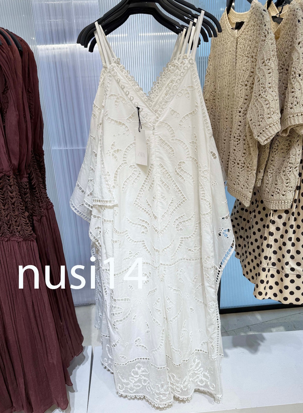 ZARA NEW WOMAN STRAPPY EMBROIDERED DRESS ZW COLLECTION WHITE XS-L