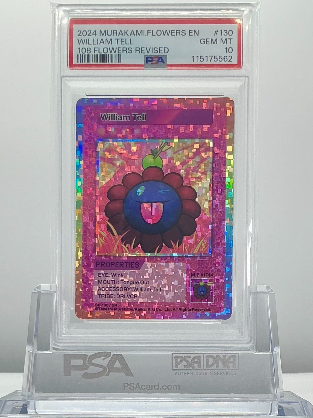 PSA 10 2024 Murakami.Flowers WILLIAM TELL #130 108 Flowers Revised