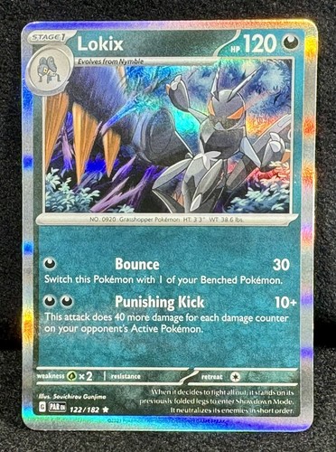 🔥Lokix Paradox Rift 122/182 HOLO Rare True “Grasshopper” Pokemon