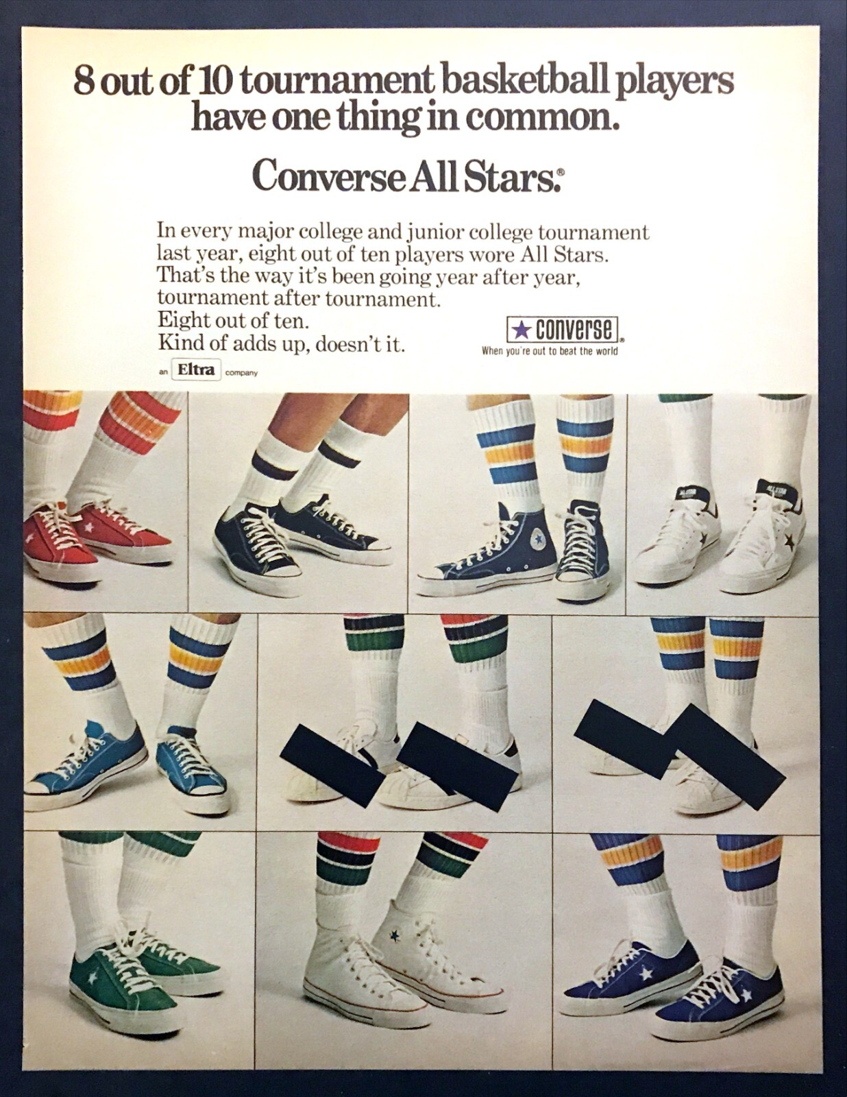 1974 Converse All Stars 8 Models Basketball Shoes photo vintage