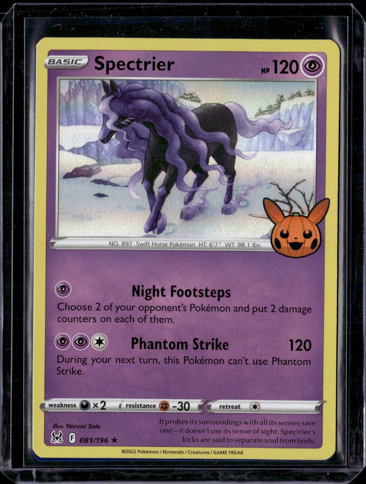 Pokemon - Spectrier - 081/196 - Trick Or Trade - NM/M Holo | eBay