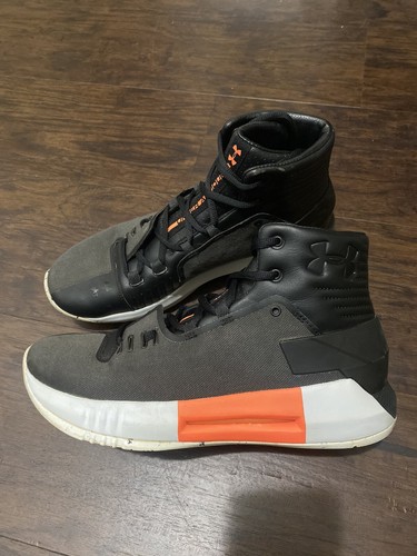 Under Armour Mens Team Drive 4 Orange 1302941-001 Basketball Shoes