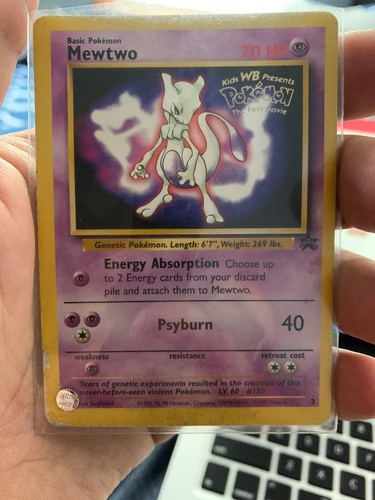 Pokemon MEWTWO Promo Kids WB Presents The First Movie Trading Card