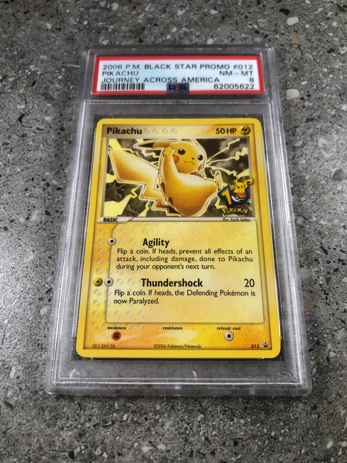 Pokemon TCG Pikachu 012 10th Anniversary Journey Across America