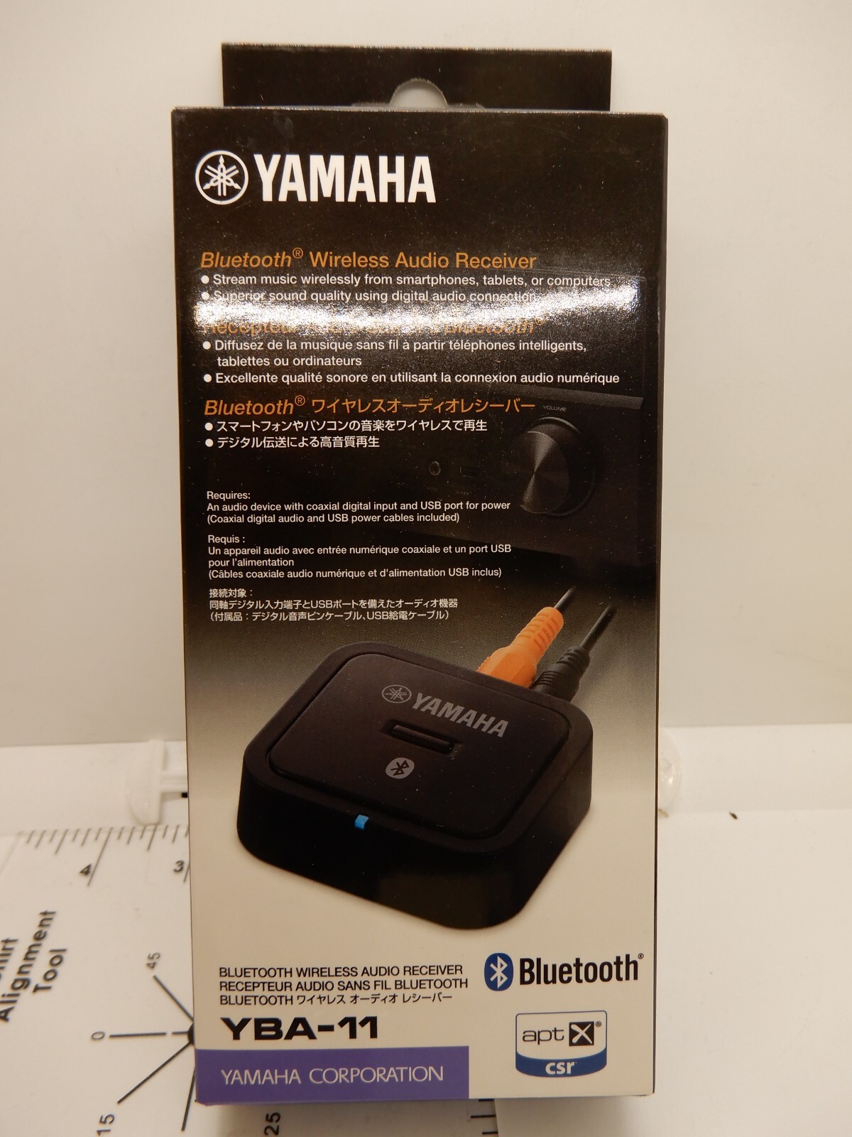 Yamaha YBA-11 Bluetooth Audio Receiver Adapter - NEW, Black