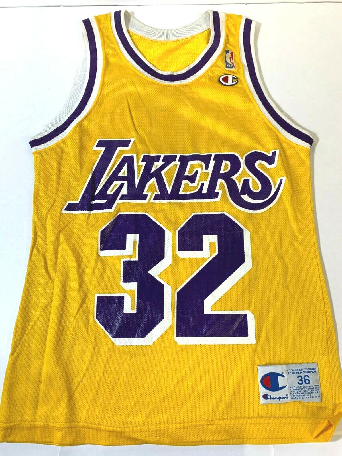 Vtg NBA CHAMPION Los Angeles Lakers Magic Johnson #32 Jersey