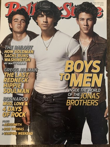 Rolling Stone Magazine #1082 #1083 July 2009 JONAS BROTHERS Cover