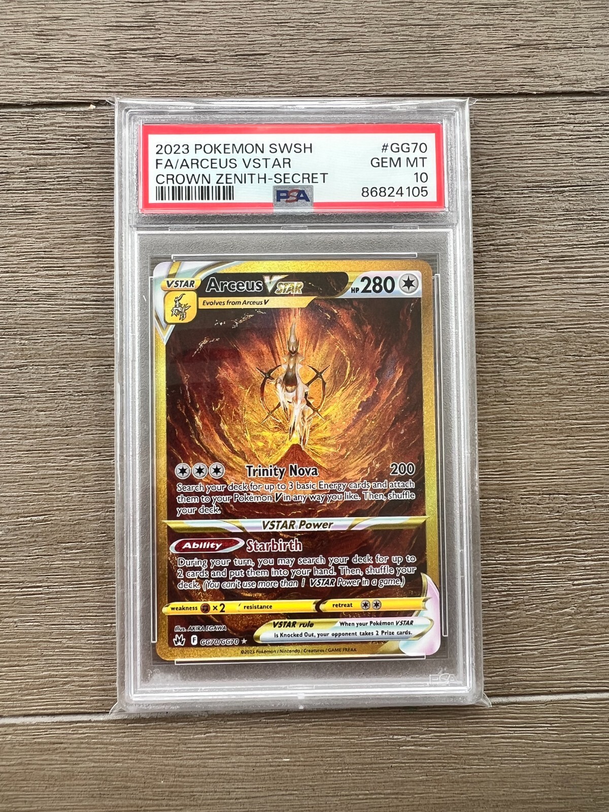 PSA 10 Gem Mint Pokemon TCG Arceus VSTAR GG70/GG70 Crown Zenith