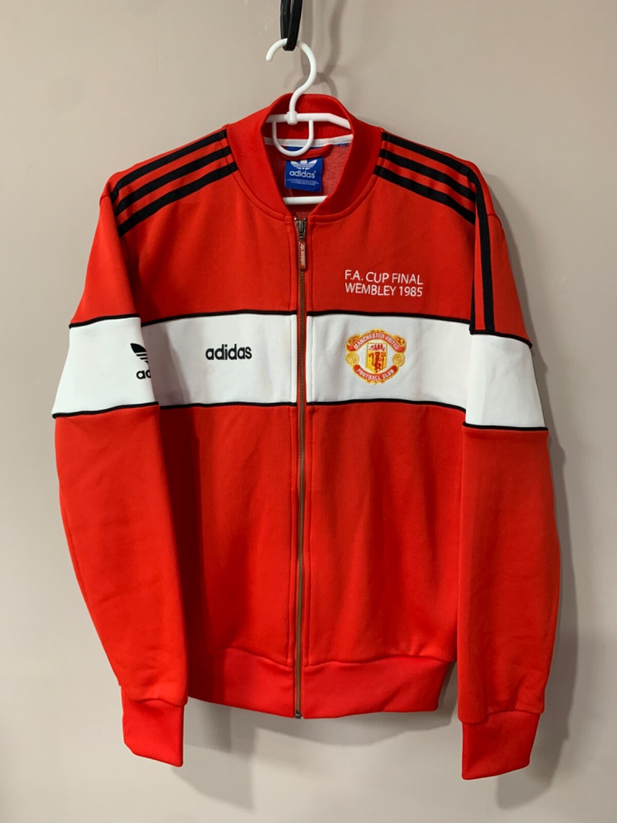 Manchester United Zip Track Jacket 1985 FA Cup Final Adidas