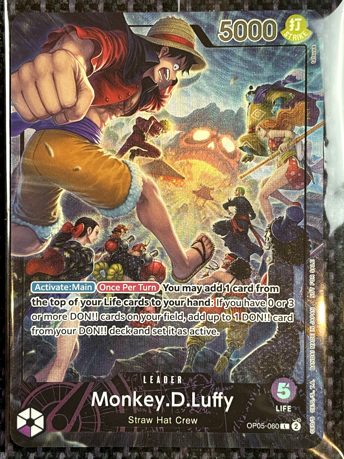 Monkey D Luffy PSA magazine promo OP05 060 sealed One Piece promo