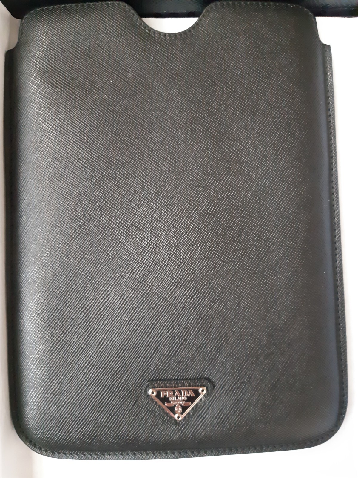 PRADA iPad Mini Case Saffiano Travel Leather Sleeve Black Brand