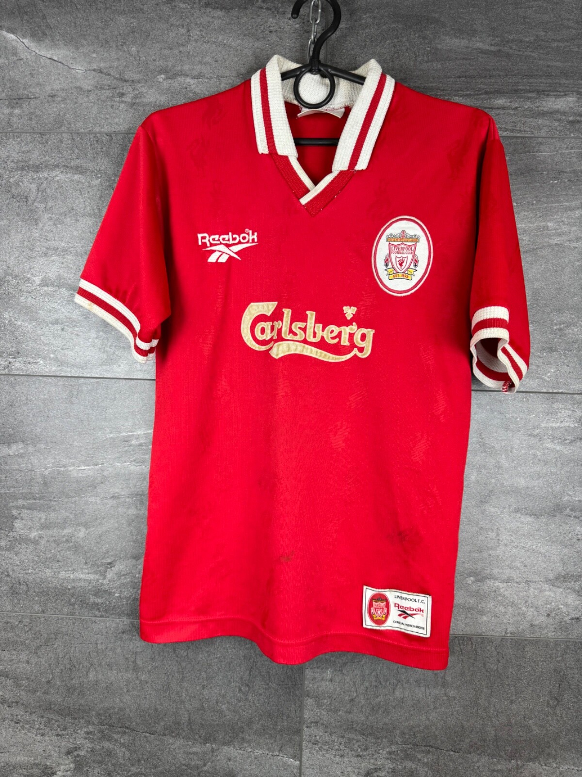 Liverpool 1996 - 1998 Home football shirt jersey reebok size Youth