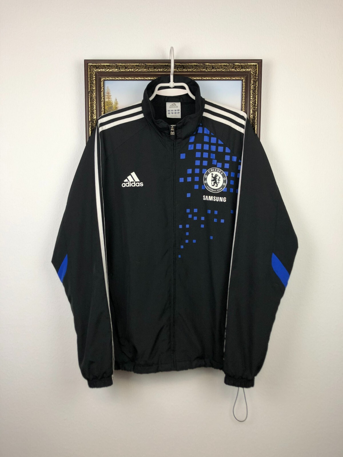 Vintage Adidas Chelsea Football Jacket Soccer Track Top Mens Rare