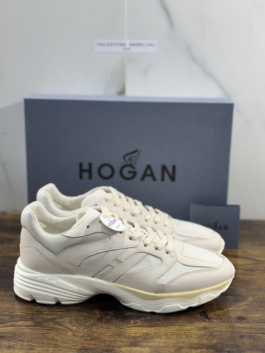 Hogan H665 Sneaker White Leather Memory Foam Luxury Hogan Men 42.5