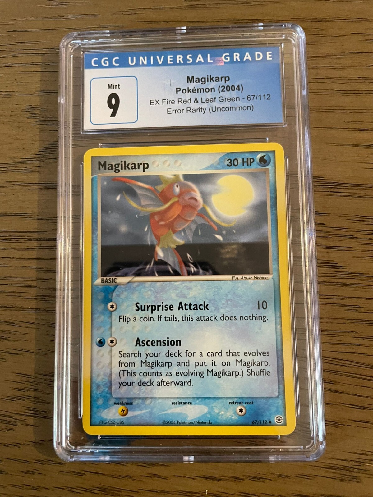 2004 Pokemon EX Fire Red & Leaf Green Magikarp 67/112 Error