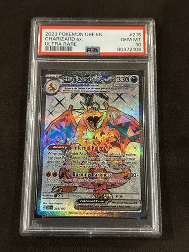 PSA 10 2023 POKEMON OBF EN-OBSIDIAN FLAMES ULTRA RARE CHARIZARD ex