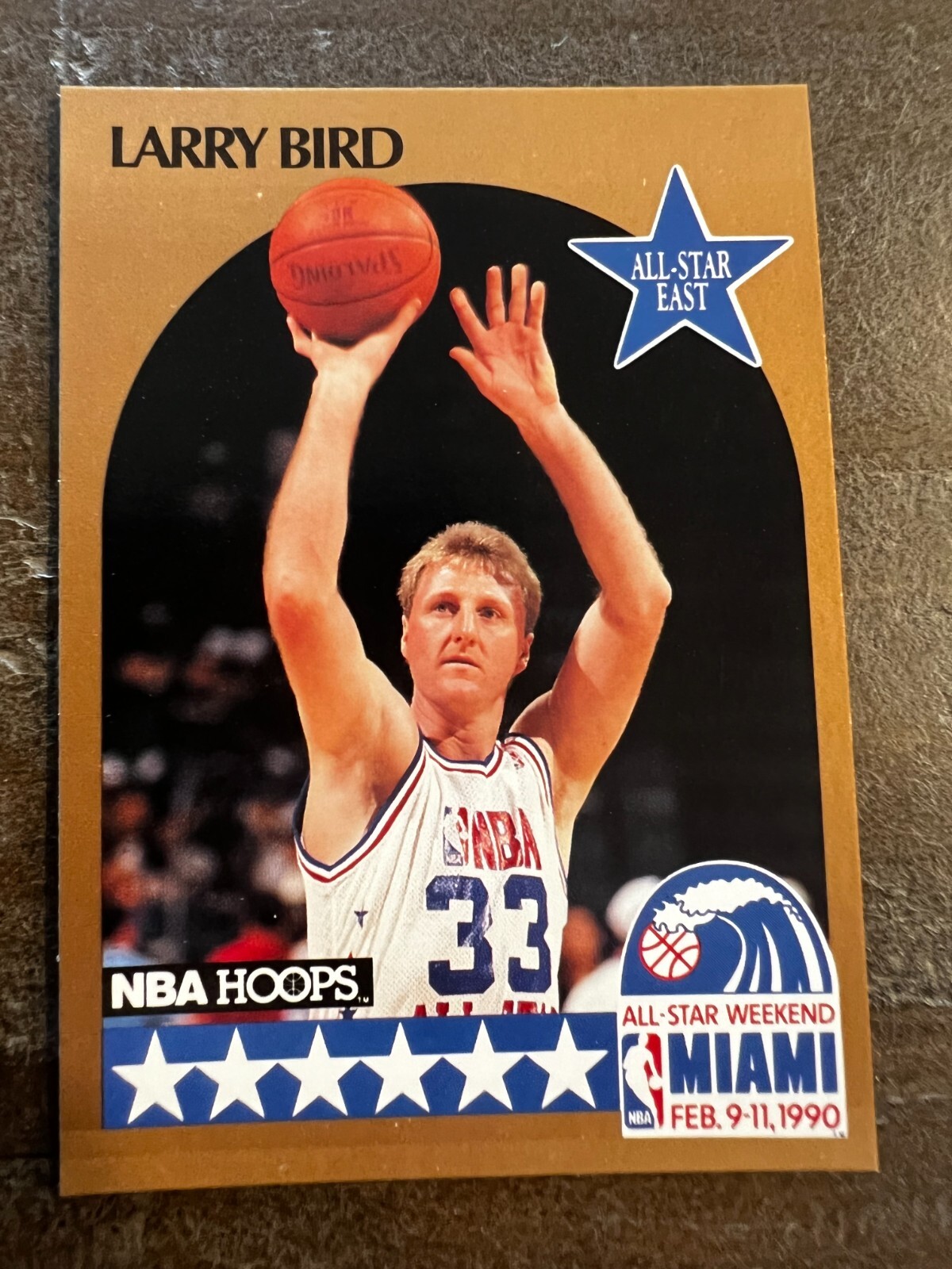 1990 NBA Hoops Basketball Card #2 Larry Bird, All-Star East (I9