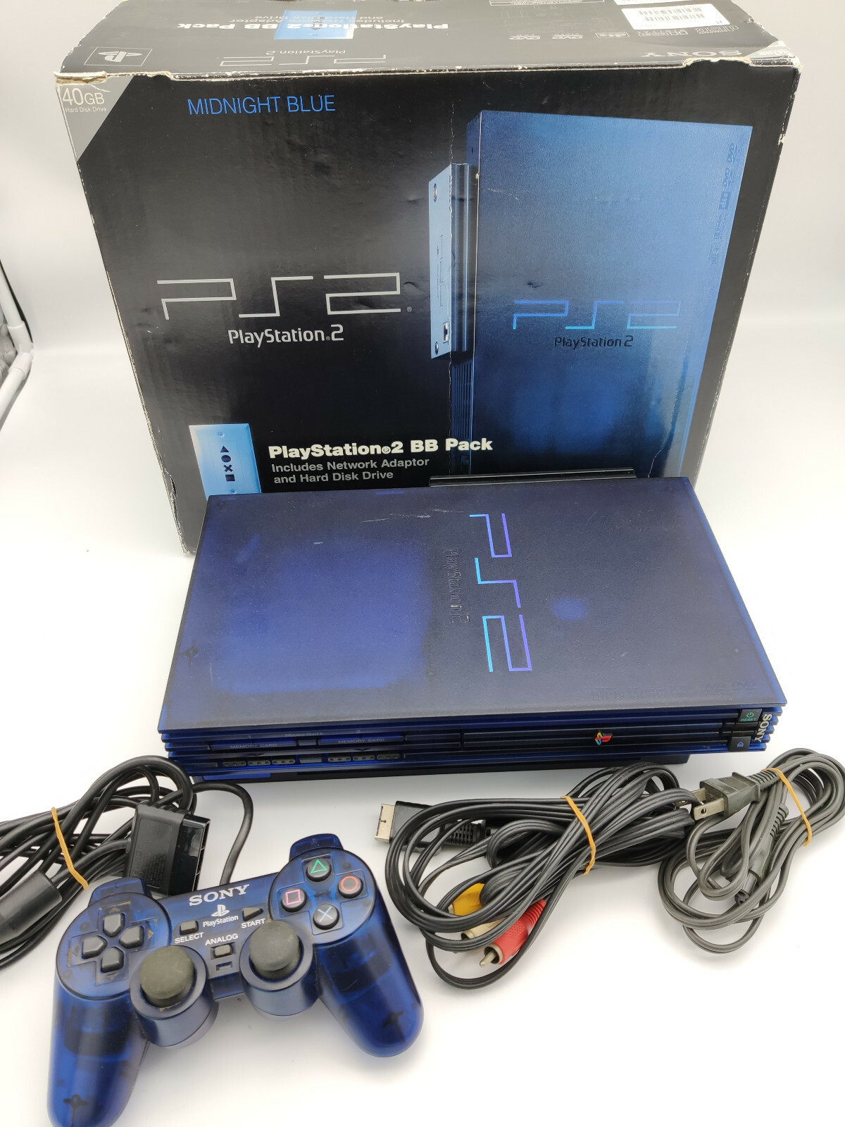 CONSOLE PLAYSTATION 2 MIDNIGHT BLUE SCPH-50000 MB/NH BOX TESTED