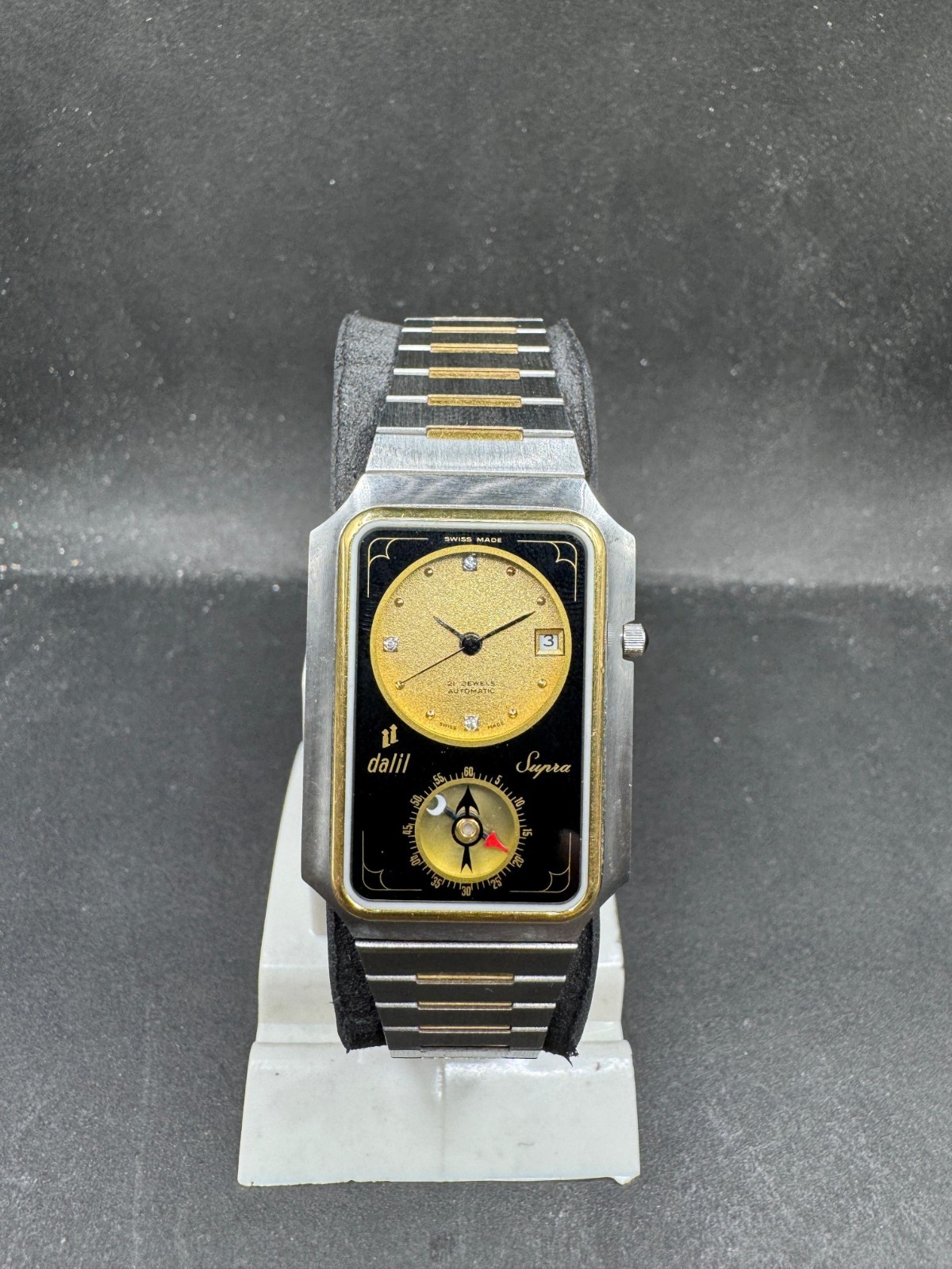 Rare Dalil Supra Islamic Compass Automatic 2658 Watch Swiss Made