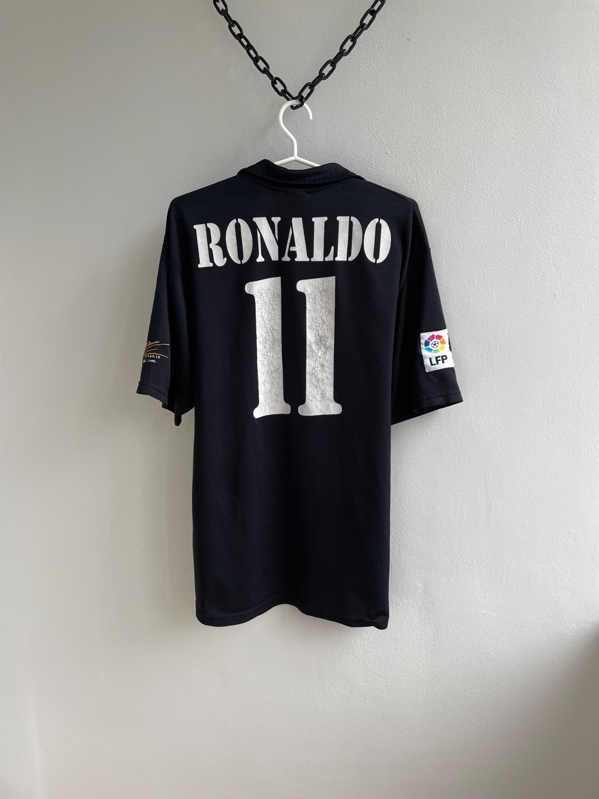 Real Madrid 2001 2002 RONALDO #11 Away Shirt Football Soccer