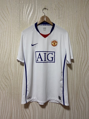 MANCHESTER UNITED 2008 2009 AWAY SHIRT JERSEY NIKE 287611-105 sz L