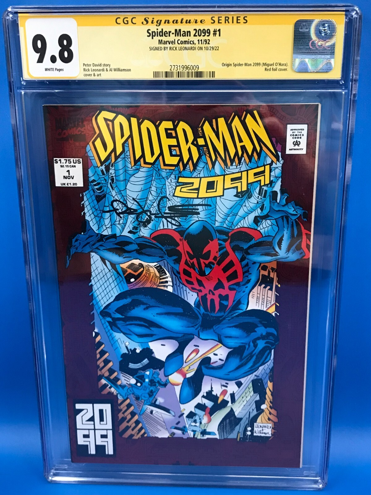 Spider-Man 2099 #1 - Marvel - CGC SS 9.8 NM/MT - Signed by Rick