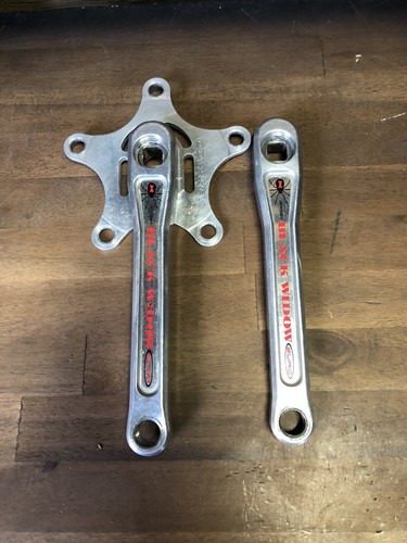 vtg Odyssey Black Widow Crank Set 2 Piece Old School BMX OG 160mm