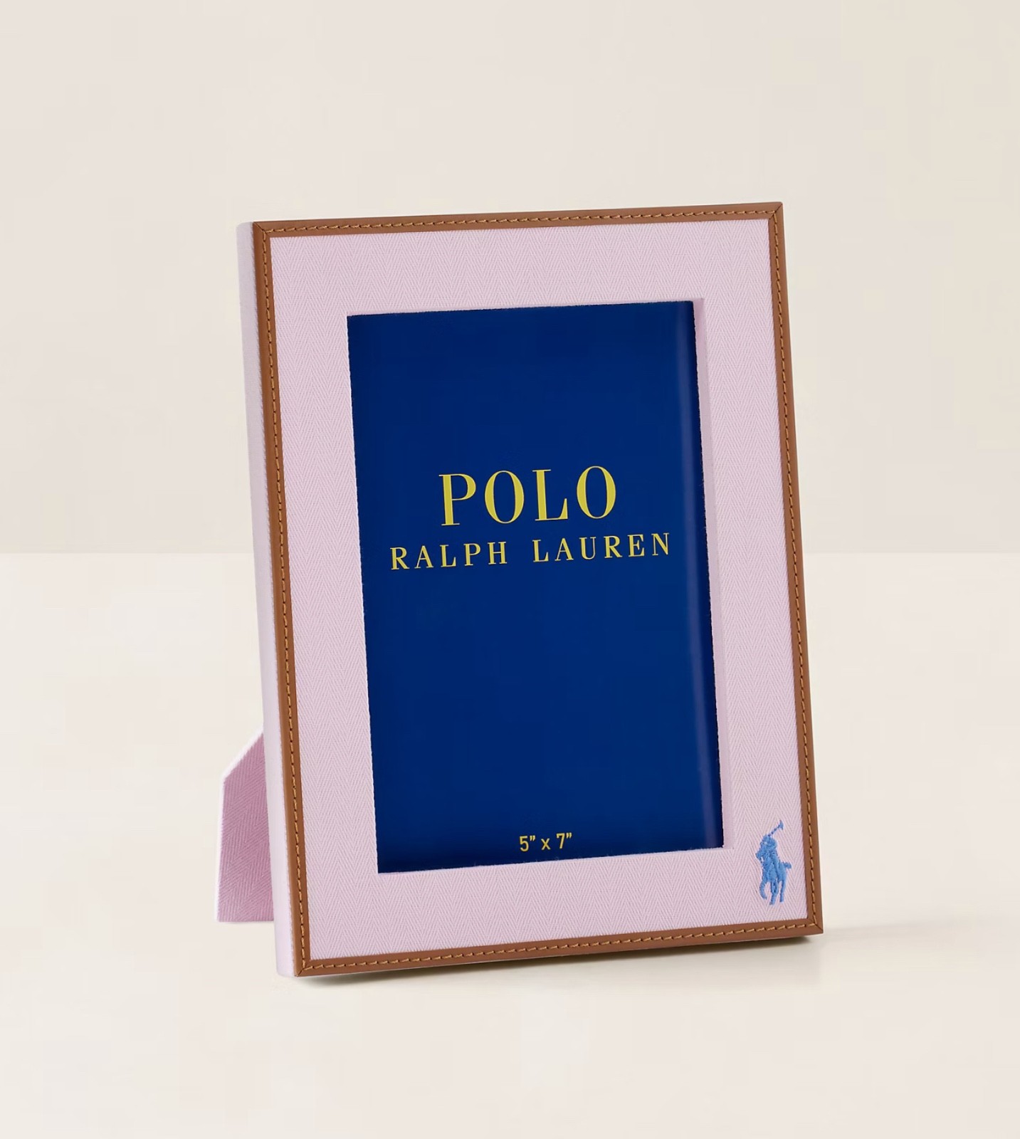 NIB POLO Ralph Lauren 5” x 7” ICON FRAME Herringbone Cotton